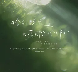 捡到一束光 日落时还给太阳｜作品封面